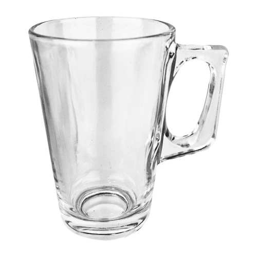 Caneca de vidro transparente 265ml com 03 unidades Tily Wellmix