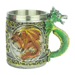 Caneco de metal e resina dragão sortidas 400ml