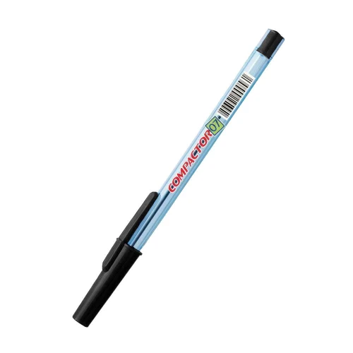 Caneta esferográfica 0.7 com 50 unidades preta Compactor