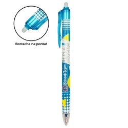 Caneta esferográfica 0,7 apagável azul replay Polibrinq