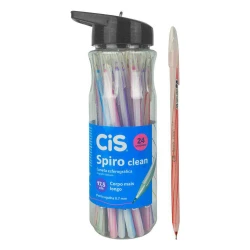 Caneta esferográfica 0,7 spiro tons pastéis com 24 unidades