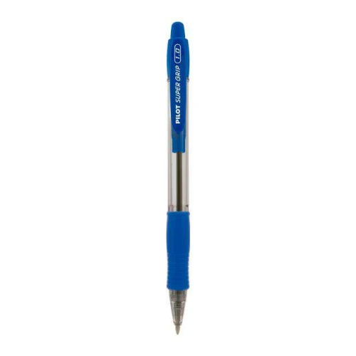 Caneta esferográfica BPS Grip retrátil 1.0 azul Pilot