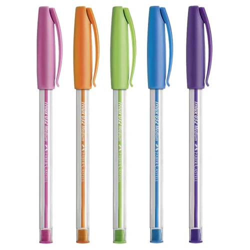 Caneta esferográfica Faber-Castell Trilux com 05 unidades sortidos