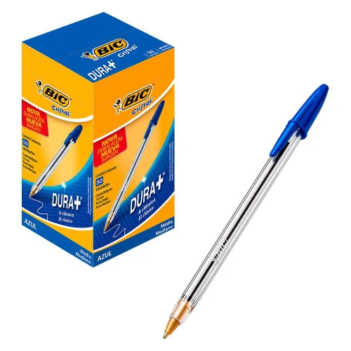 Caneta esferográfica cristal 1,0mm com 50 unidades azul Bic Caneta esferográfica cristal 1,0mm com 50 unidades azul Bic