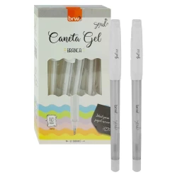 Caneta gel 1,0 branca Brw