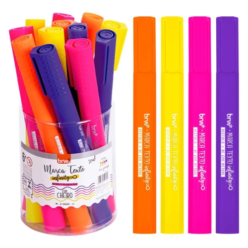 Caneta marca texto Infinity jumbo cores sortidas com aroma Brw