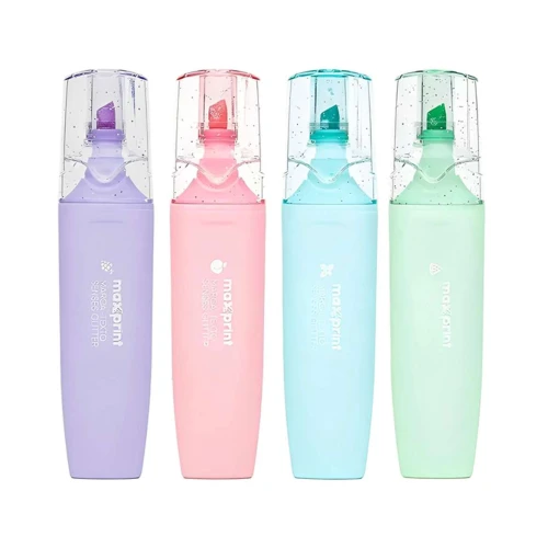 Caneta marca texto glitter maxprint 4 cores Caneta marca texto glitter maxprint 4 cores