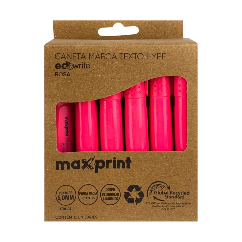 Caneta marca texto hype rosa