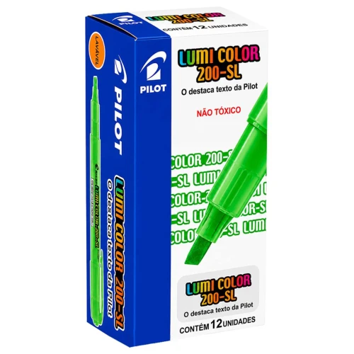 Caneta marca texto verde Pilot 200SL Caneta marca texto verde Pilot 200SL