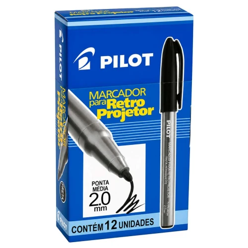 Caneta para retroprojetor ponta média 2.0 preto Pilot Caneta para retroprojetor ponta média 2.0 preto Pilot