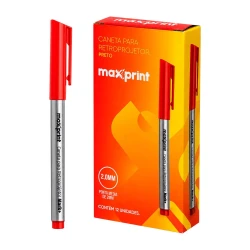 Caneta para retroprojetor ponta média 2.0 vermelho Maxprint