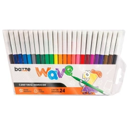 Canetinha hidrocor bazze wave 24 unidades