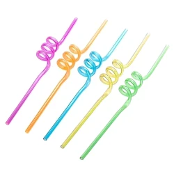 Canudo acrilico caracol para drinks 5 peças Canudo acrilico caracol para drinks 5 peças