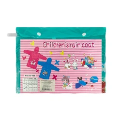Capa de chuva infantil plástica 110-150cm decorada