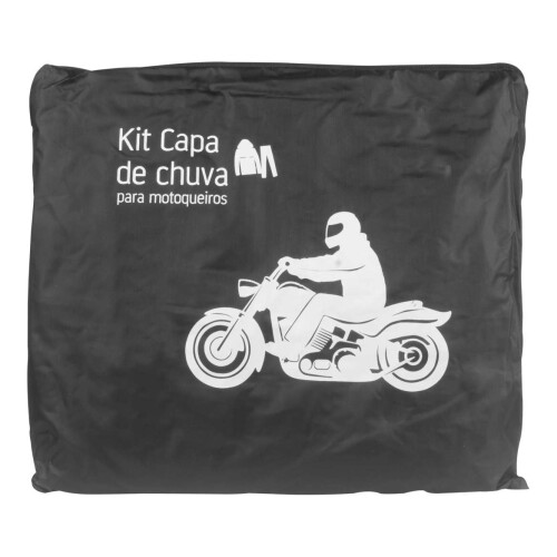 Capa de chuva para motociclista tamanho M/G/GG