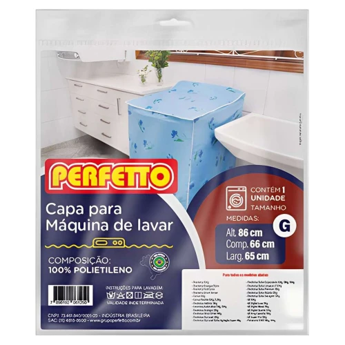 Capa para máquina de lavar média 62x62x86cm Perfetto