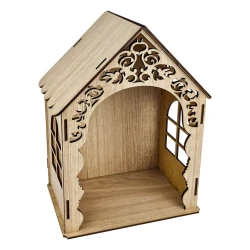 Capela MDF decorativa casinha 9x19x25cm