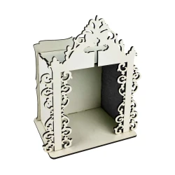 Capela MDF decorativa igreja 8,5x17x23cm
