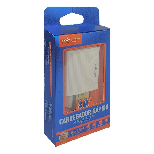 Carregador adaptador USB 3.1A com 02 saídas