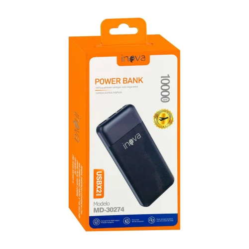 Carregador bateria power bank 10000mah