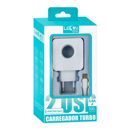 Carregador para celular tipo C turbo 5.8A com 02 saídas Inova