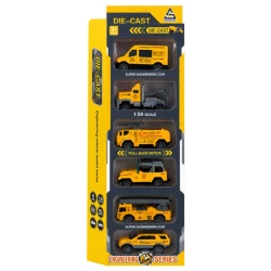 Carrinho metal a fricção truck work 6 peças