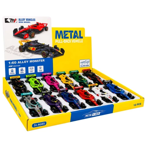 Carro de metal a fricção 10cm Fórmula Racing