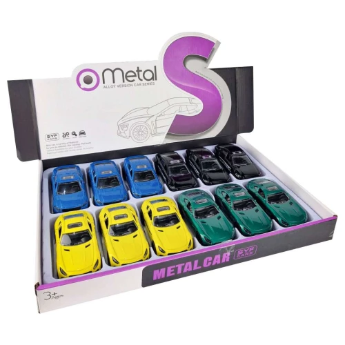 Carro de metal a fricção 12cm modelo sortidos