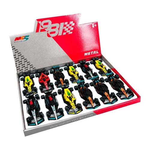 Carro de metal a fricção 13cm Fórmula Racing
