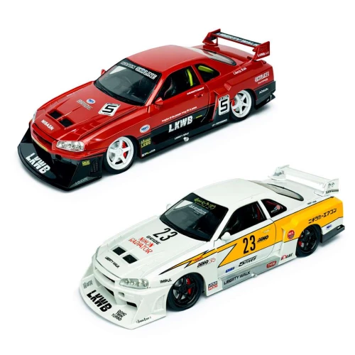 Carro de metal com som e luz Nissan 21cm