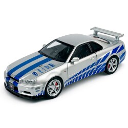 Carro de metal com som e luz Nissan Skyline 21cm