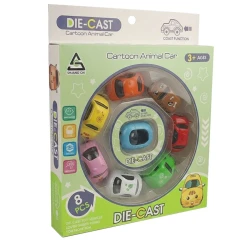 Carro de metal mini a friccao 8 peças