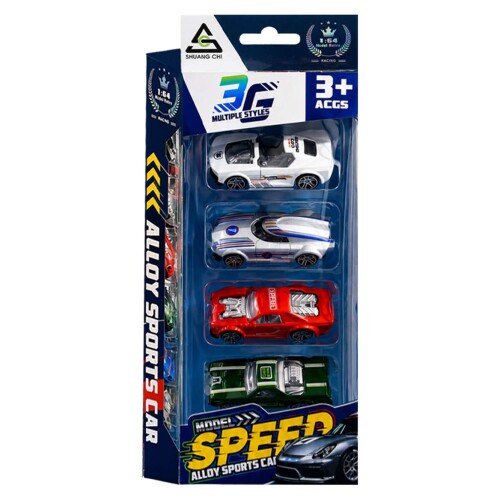 Carro de metal sport 4 peças