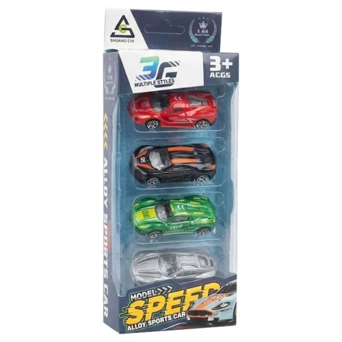 Carro de metal sport 4 peças