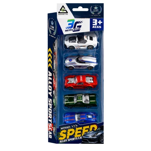Carro de metal sport 5 peças Carro de metal sport 5 peças