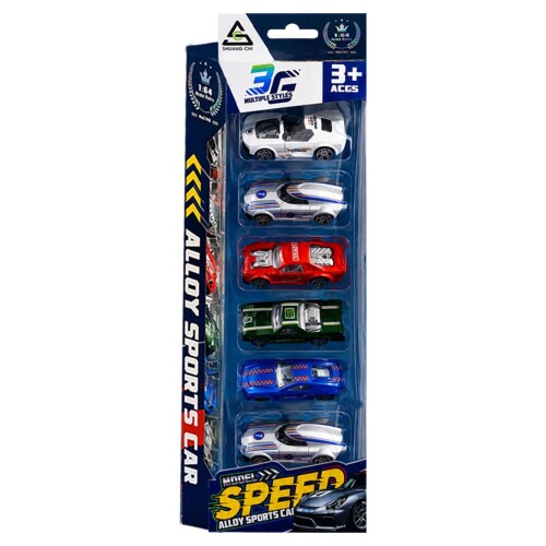 Carro de metal sport 6 peças