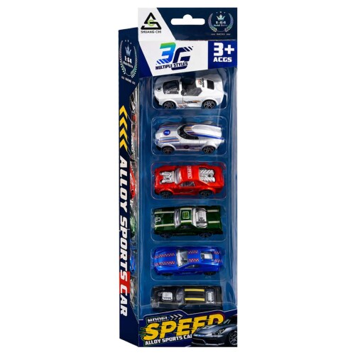 Carro de metal sport 6 peças