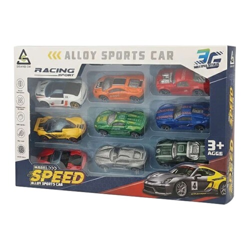 Carro metal sport 9 peças
