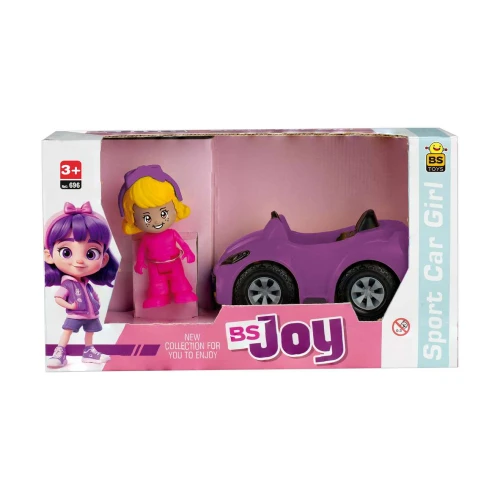 Carro plástico com boneca sport car girl BS Toys