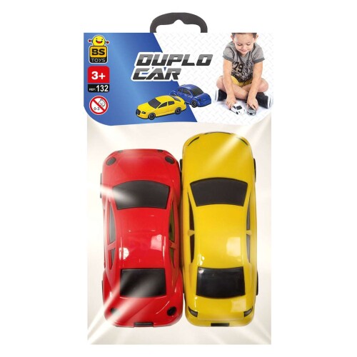 Carro plástico duplo car 12cm com 2 unidades