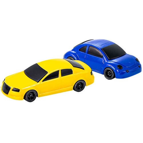 Carro plástico duplo car 12cm com 2 unidades