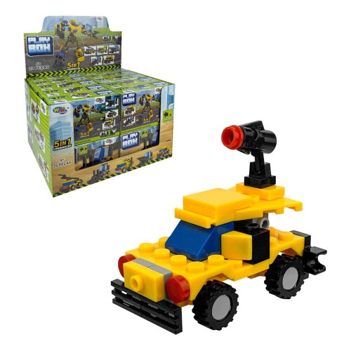 Carro robô monta e desmonta City 49 peças Wellmix Carro robô monta e desmonta City 49 peças Wellmix