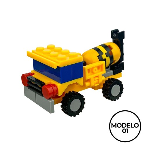 Carro robô monta e desmonta City 49 peças Wellmix Carro robô monta e desmonta City 49 peças Wellmix