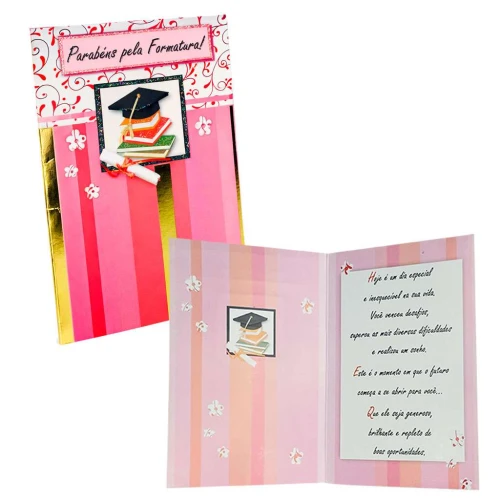 Cartão de mensagens com envelope diversos