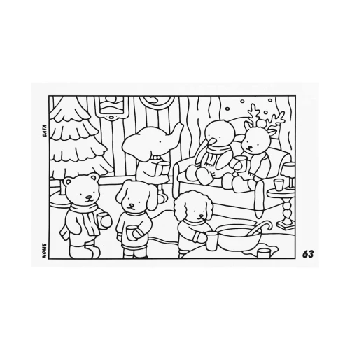 Cartão para colorir com 04 cards Bobbie Goods