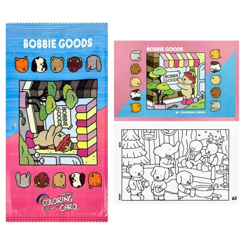 Cartão para colorir com 04 cards Bobbie Goods