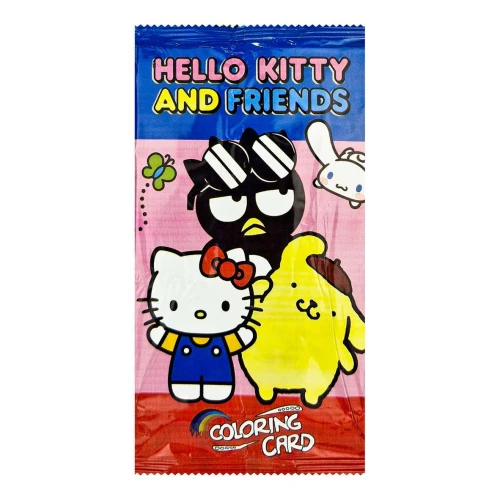 Cartão para colorir com 04 cards Hello Kitty