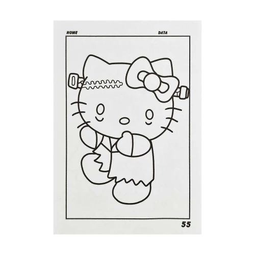 Cartão para colorir com 04 cards Hello Kitty