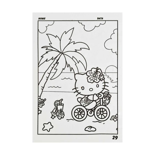 Cartão para colorir com 04 cards Hello Kitty