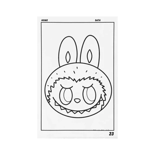 Cartão para colorir com 04 cards Labubu